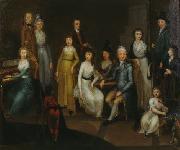 unknow artist Eine dreizehnkopfige unbekannte Familie in klassizistischem Innenraum, wohl aus der Ostschweiz oil painting reproduction